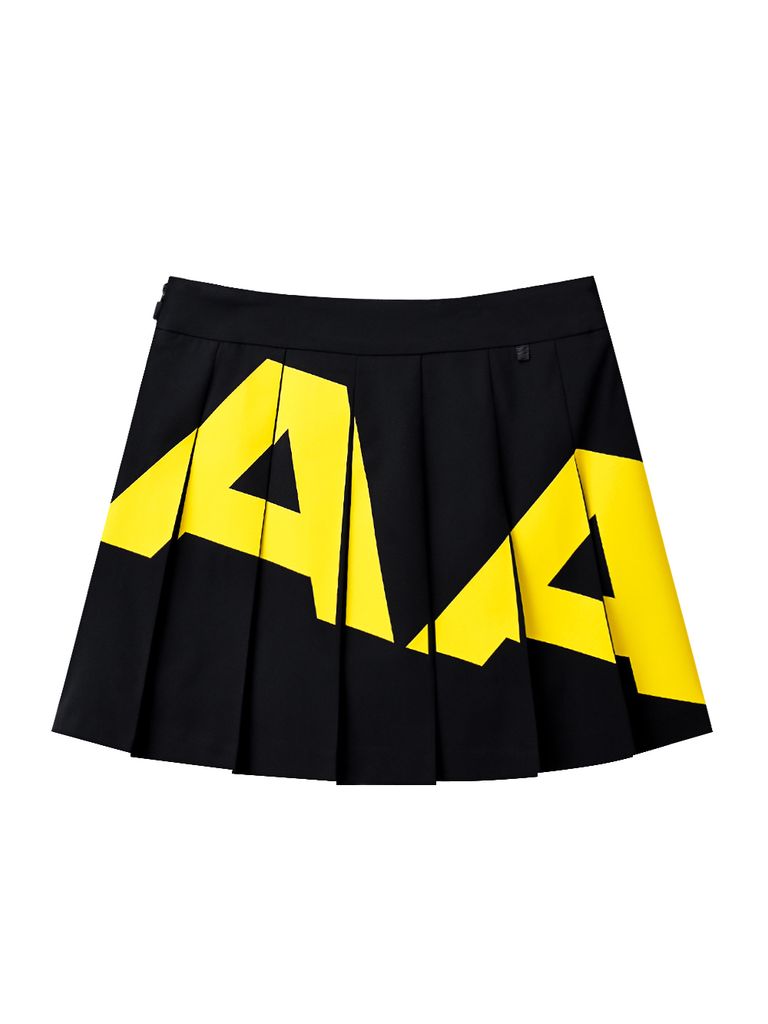 UTAA Mont Bulk Logo Pleats Skirt : Black