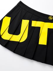 UTAA Mont Bulk Logo Pleats Skirt : Black