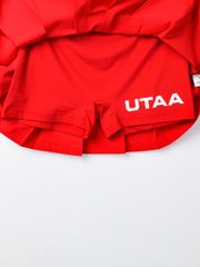 UTAA Mont Bulk Logo Pleats Skirt : Red