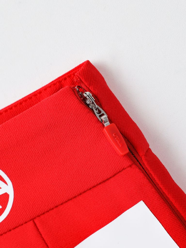 UTAA Mont Bulk Logo Pleats Skirt : Red