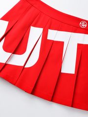 UTAA Mont Bulk Logo Pleats Skirt : Red