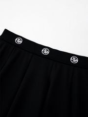 UTAA Triple Tiny Logo Flare Skirt : Black