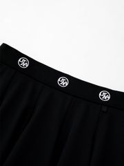 UTAA Triple Tiny Logo Flare Skirt : Black