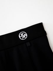 UTAA Triple Tiny Logo Flare Skirt : Black