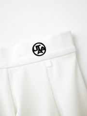 UTAA Triple Tiny Logo Flare Skirt : White
