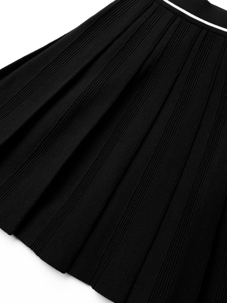 UTAA Dime Classic Knit Flare Skirt : Black