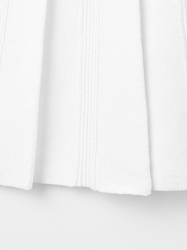 UTAA Dime Classic Knit Flare Skirt: White