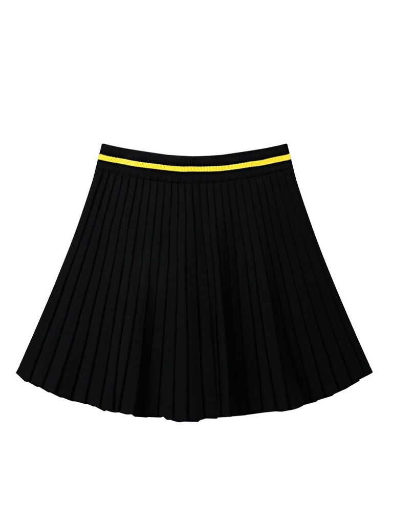 UTAA Notion Flare Knit Skirt : Black