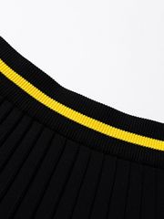 UTAA Notion Flare Knit Skirt : Black