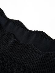 UTAA Twin ruffle Flare Skirt : Black