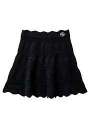 UTAA Twin ruffle Flare Skirt : Black