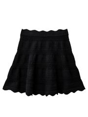 UTAA Twin ruffle Flare Skirt : Black