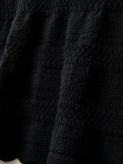 UTAA Twin ruffle Flare Skirt : Black