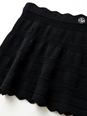 UTAA Twin ruffle Flare Skirt : Black
