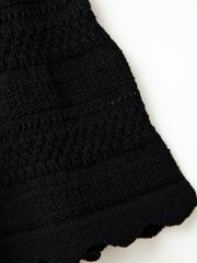 UTAA Twin ruffle Flare Skirt : Black