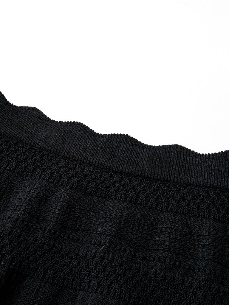 UTAA Twin ruffle Flare Skirt : Black