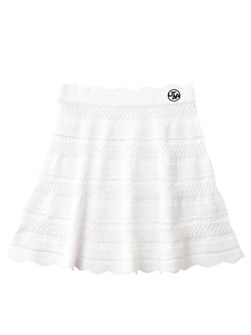 UTAA Twin ruffle Flare Skirt : White