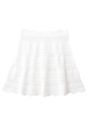 UTAA Twin ruffle Flare Skirt : White