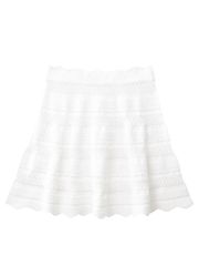 UTAA Twin ruffle Flare Skirt : White