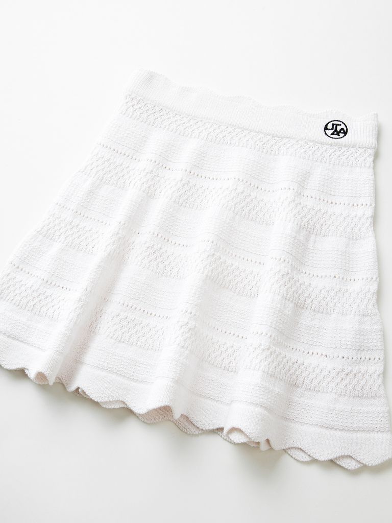 UTAA Twin ruffle Flare Skirt : White