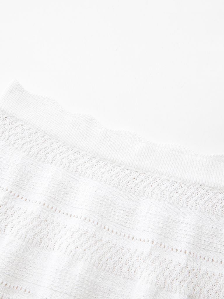 UTAA Twin ruffle Flare Skirt : White