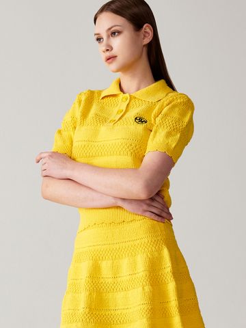 UTAA Twin ruffle Flare Skirt : Yellow