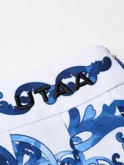 UTAA Sequence Baroque Graphic Pleats Skirt : Blue