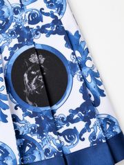 UTAA Sequence Baroque Graphic Pleats Skirt : Blue