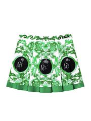 UTAA Sequence Baroque Graphic Pleats Skirt : Green