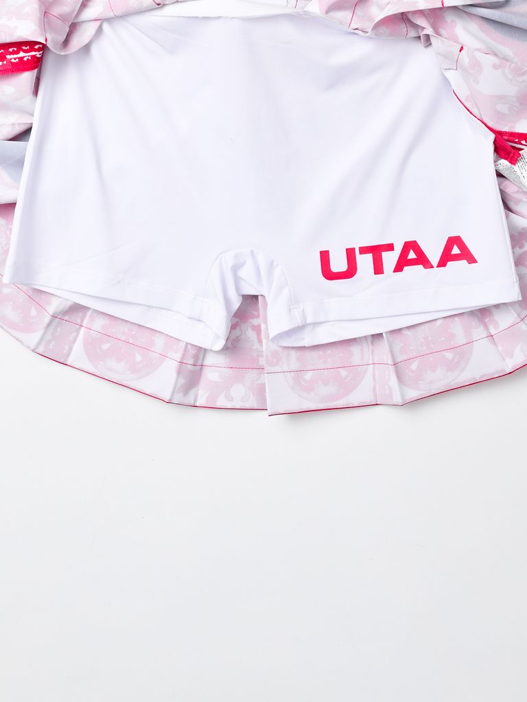 UTAA Sequence Baroque Graphic Pleats Skirt : Pink