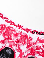 UTAA Sequence Baroque Graphic Pleats Skirt : Pink