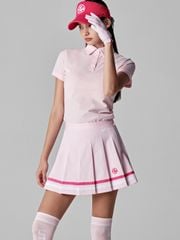 UTAA Dual Tape Mix Flare Skirt : Light Pink