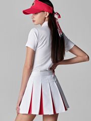 UTAA Plain Color Symbol PK T-shirt : Women's White