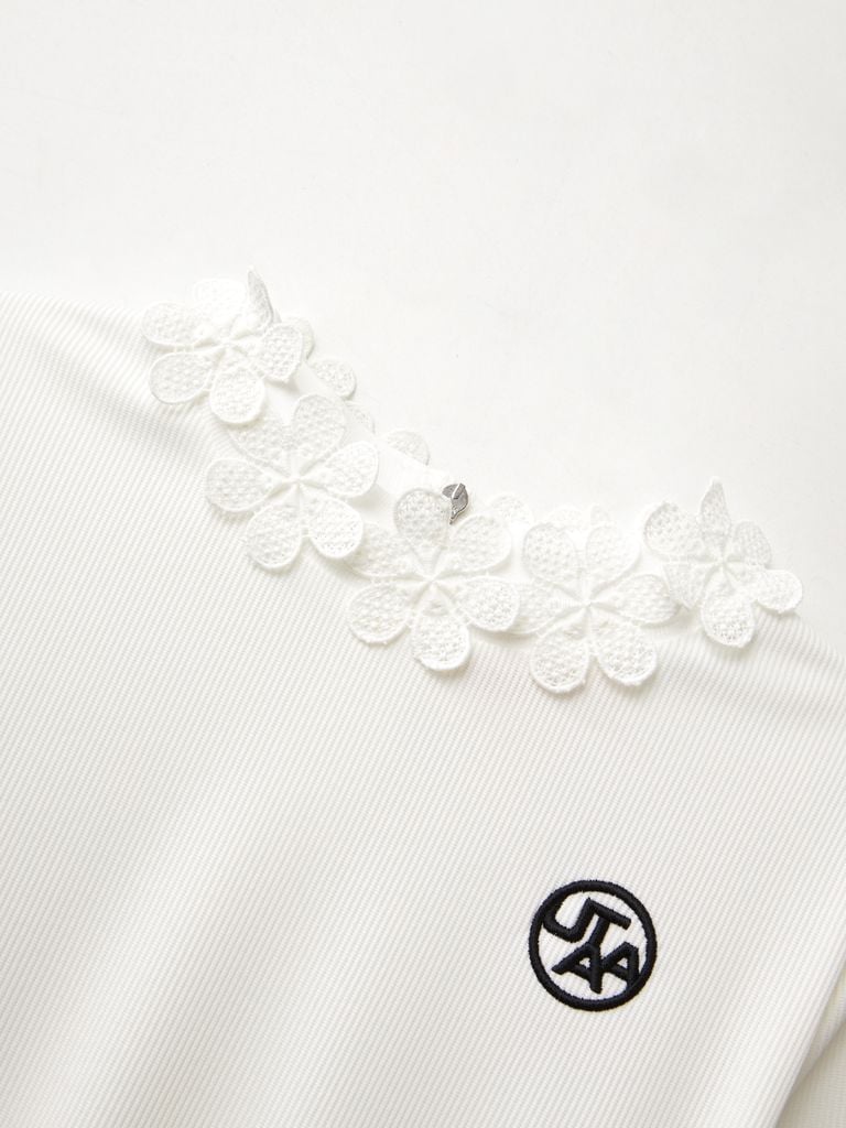 UTAA Blossom Prime Turtleneck Tee : Women's White