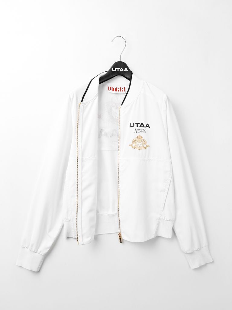 UTAA Golden Crown Ring Panther Windbreaker Jumper : Women's White