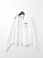 UTAA Golden Crown Ring Panther Windbreaker Jumper : Women's White