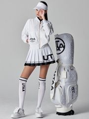 UTAA Golden Crown Ring Panther Windbreaker Jumper : Women's White