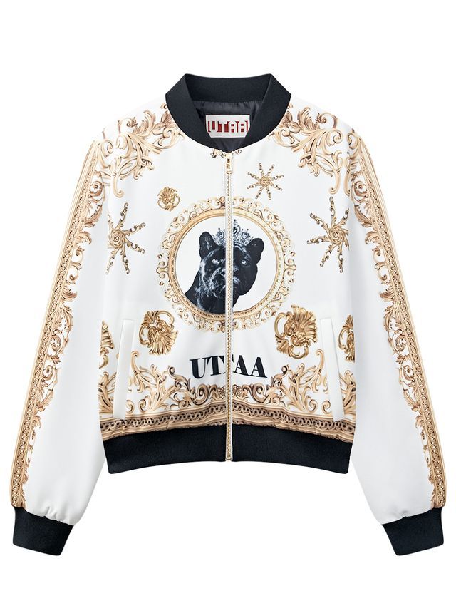 UTAA Mirror Panther Blouson Jumper: Women's White