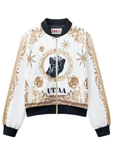 UTAA Mirror Panther Blouson Jumper: Women's White
