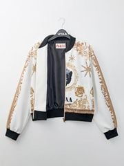 UTAA Mirror Panther Blouson Jumper: Women's White