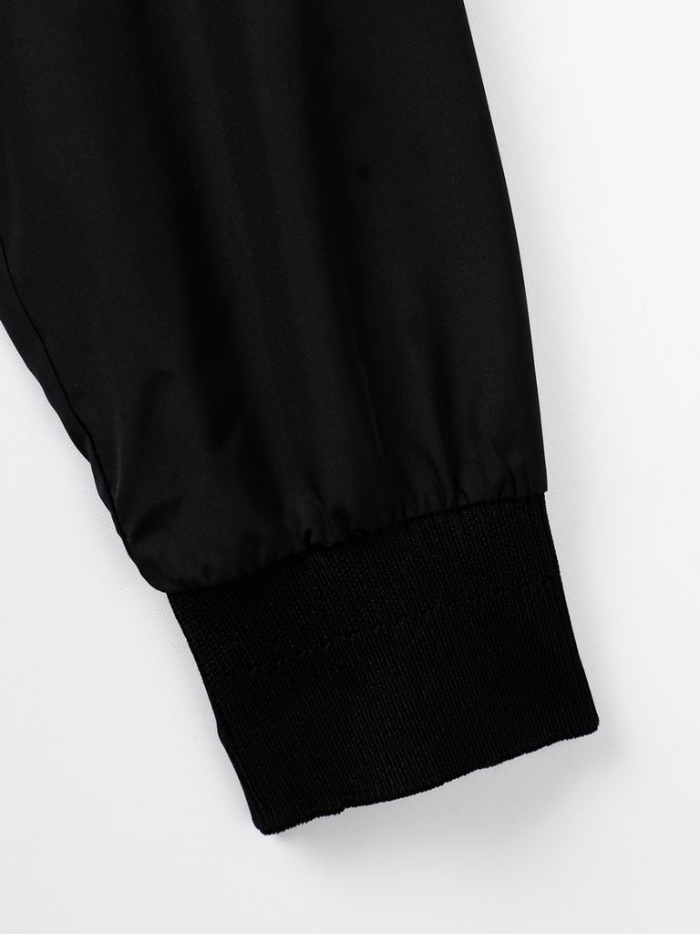 UTAA Golden Crown Ring Panther Windbreaker Jumper : Men's Black