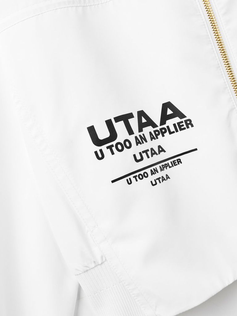 UTAA Golden Crown Ring Panther Windbreaker Jumper : Men's White