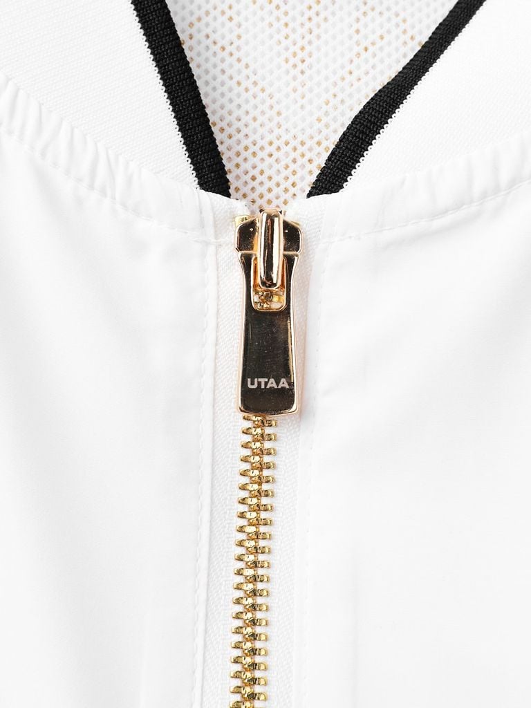 UTAA Golden Crown Ring Panther Windbreaker Jumper : Men's White