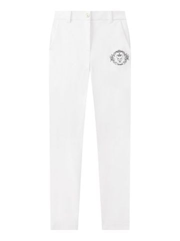 Gilt Sealing Crown Panther Pants : Women's White