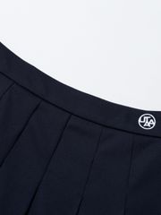 UTAA Notredame Floral Lace Pleats Skirt : Navy
