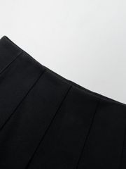 UTAA Tassel Lace Pleats Skirt : Black