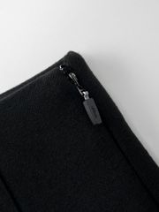 UTAA Tassel Lace Pleats Skirt : Black