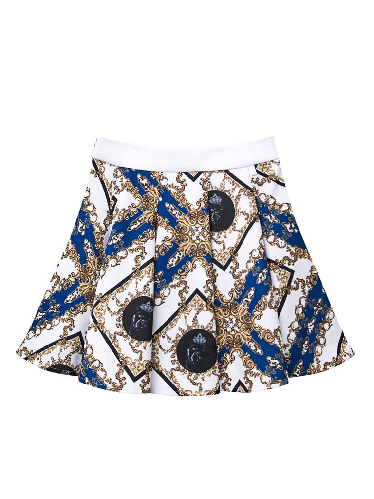UTAA APEX Chain Baroque Flare Skirt : Blue