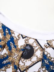 UTAA APEX Chain Baroque Flare Skirt : Blue