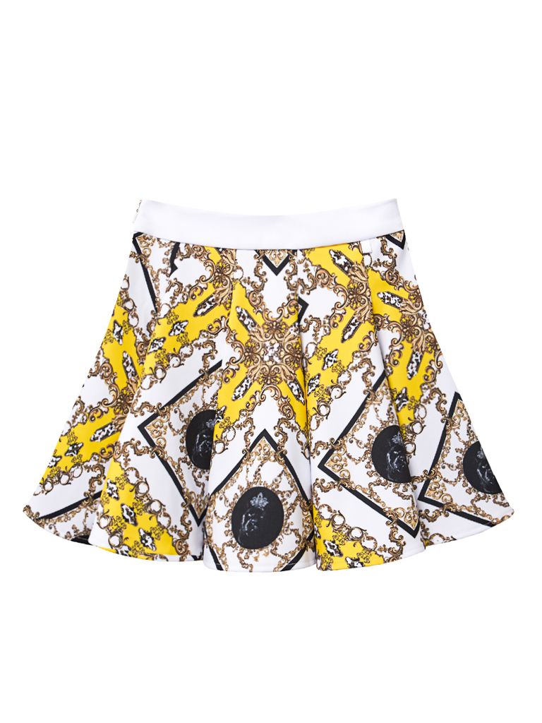 UTAA APEX Chain Baroque Flare Skirt : Yellow